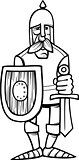 knight in armor cartoon coloring page