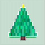 pixel christmas tree