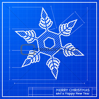 snowflake christmas blueprint