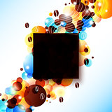 Bright coffee background with flare effect.