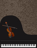 Grand Piano and Violin with Background