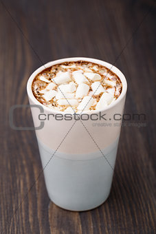 Cup of hot chocolate with marshmallows