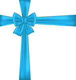 Blue bow for packing gift 