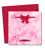 Christmas beautiful card with gift bow