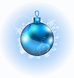 Christmas blue ball with sparkle