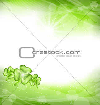 St. Patrick Day green clover background