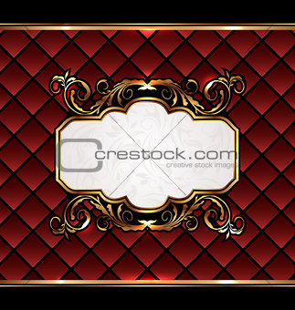 Vintage aristocratic emblem, grand background
