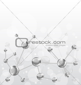 Molecular structures chain with copy space