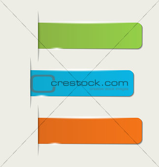Set of colorful abstract sample stickers