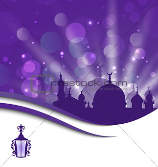 Greeting card template for Ramadan Kareem