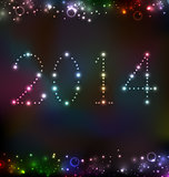 New Year night background with light 