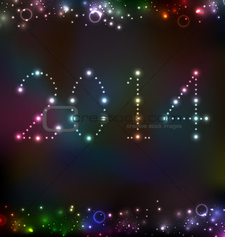 New Year night background with light 