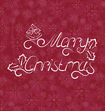 Christmas card, Merry Christmas lettering