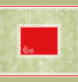 Christmas retro card, ornamental design elements