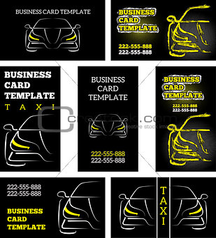 business card template taxi