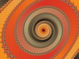 Orange fractal spiral