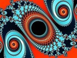 Colored fractal background with spirals