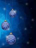 Abstract christmas background with a holiday baubles. EPS10 vector illustration.