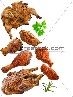 Grilled Chicken,Duck And Turkey Meat