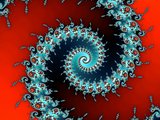 Blue fractal spiral