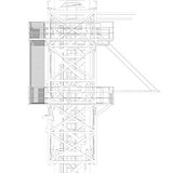 Wire frame tower crane