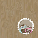Template greeting card, vector 
