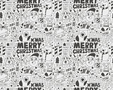 Seamless Doodle Christmas pattern