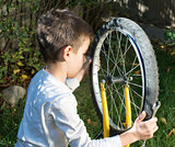 Kid who fix bikes