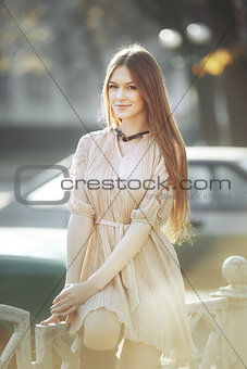 beautiful red hair young woman