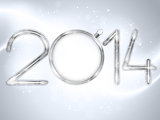 Happy New Year 2014 Silver Background