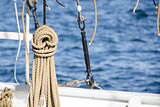 Ropes detail on an old sail ship