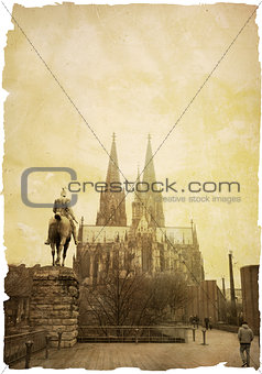 view of Gothic Cathedral in Cologne