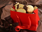variety of cookies with chocolate