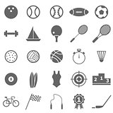Sport icons on white background