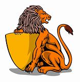 Lion with shield