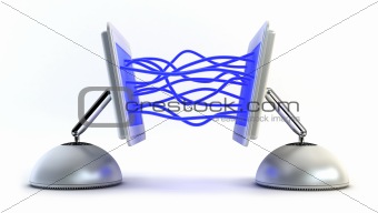 two computer communicate with each other