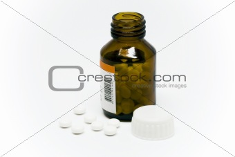 bottle with pills