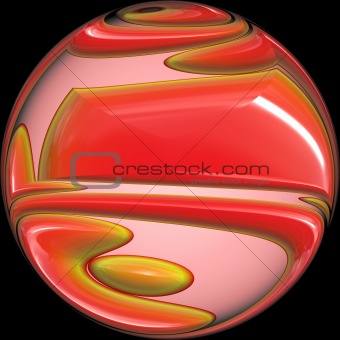 Shiny glass sphere