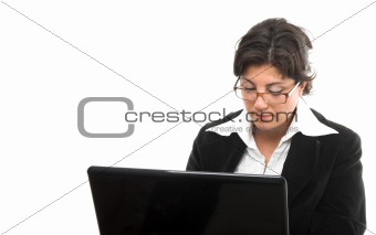 young businesswoman with laptop