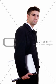 Young Businessman with Laptop