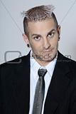 businessman with piercing