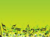 Musical Themed on green illustration