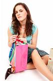 Beautiful girl with shopping bags
