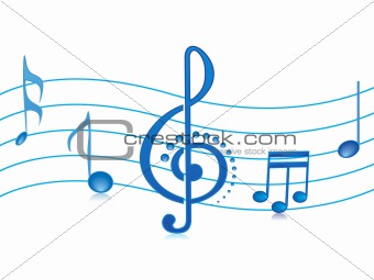 vector illustration musical notes
