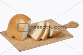 round of white bread