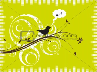 Grunge floral vector background