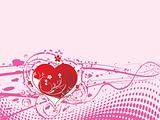 valentine's background with vector floral