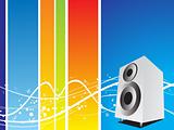 vector musical background with speaker