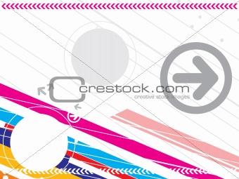 arrow sign and vector pattern background