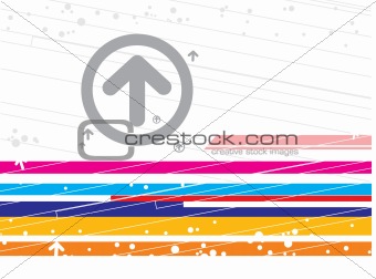 arrow sign on vector pattern background